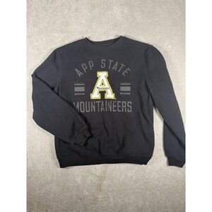 Vintage J America App State Mountaineers Crew Neck Sweatshirt Black Men's L